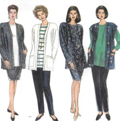8627 SIMPLICITY MATERNITY PANTS, SKIRT, FLARE TOP,  JACKET, VEST PATTERN 6-16 UNCUT